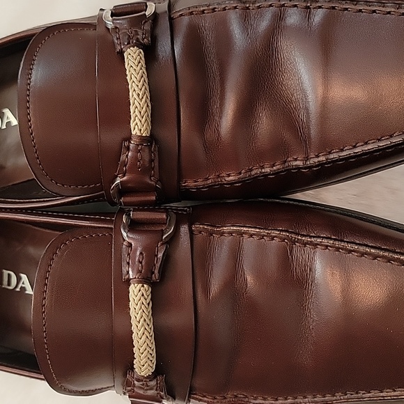 Men's PRADA Brown Almond Toe Rope Accent - Picture 2 of 11